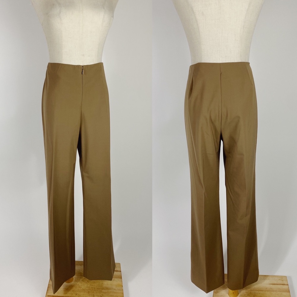 PEACE OF CLOTH Straight Leg Tan Full Length Pant Made in USA 6